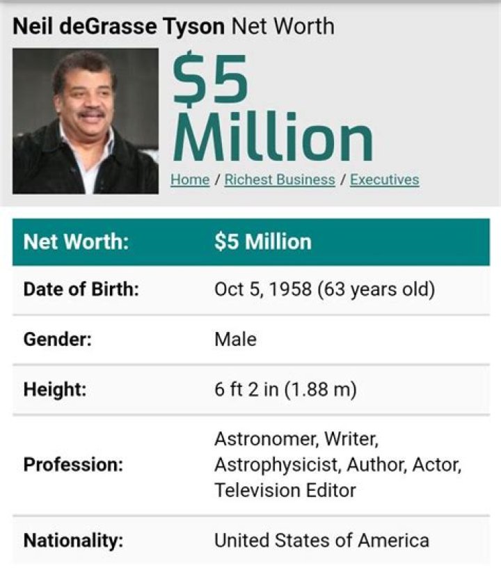 Neil deGrasse Tyson Net Worth: Career &amp; Lifestyle